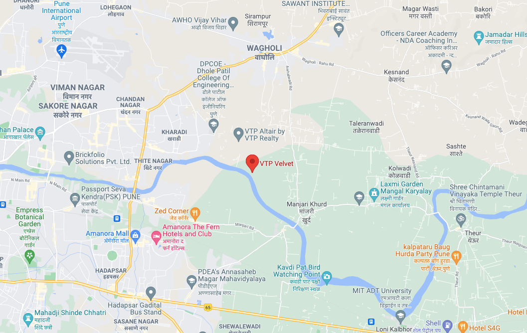 VTP Velvet Location Map